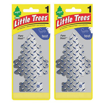 2 Pack x Little Trees Air Freshener - Pure Steel